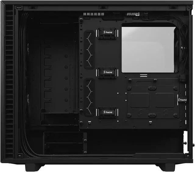 Alt view image 14 of 20 - Fractal Design Define 7 Black Brushed Aluminum / Steel E-ATX Silent Modular Dark Tinted Tempered Glass Window Mid Tower Computer Case
