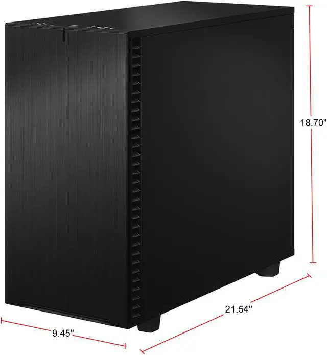 Alt view image 9 of 20 - Fractal Design Define 7 Black Brushed Aluminum / Steel E-ATX Silent Modular Dark Tinted Tempered Glass Window Mid Tower Computer Case