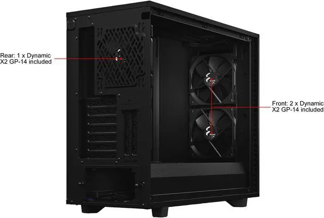 Alt view image 20 of 20 - Fractal Design Define 7 Black Brushed Aluminum / Steel E-ATX Silent Modular Dark Tinted Tempered Glass Window Mid Tower Computer Case
