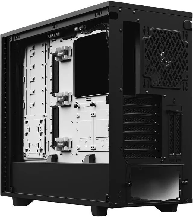 Alt view image 17 of 20 - Fractal Design Define 7 Black & White Brushed Aluminum / Steel E-ATX Silent Modular Mid Tower Computer Case