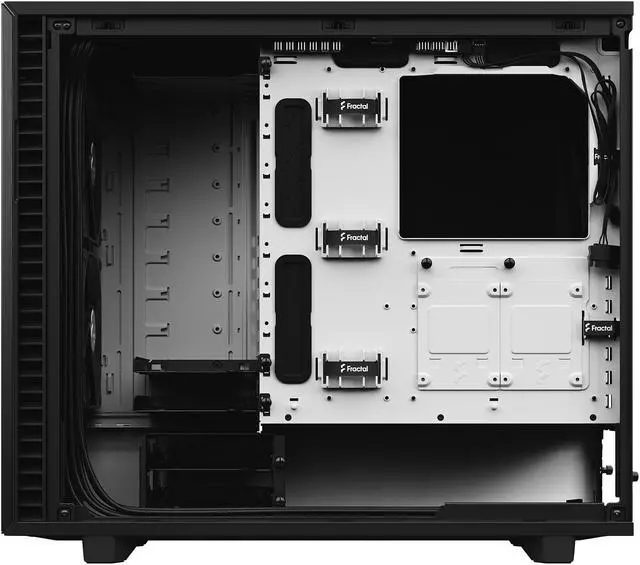 Alt view image 13 of 20 - Fractal Design Define 7 Black & White Brushed Aluminum / Steel E-ATX Silent Modular Mid Tower Computer Case
