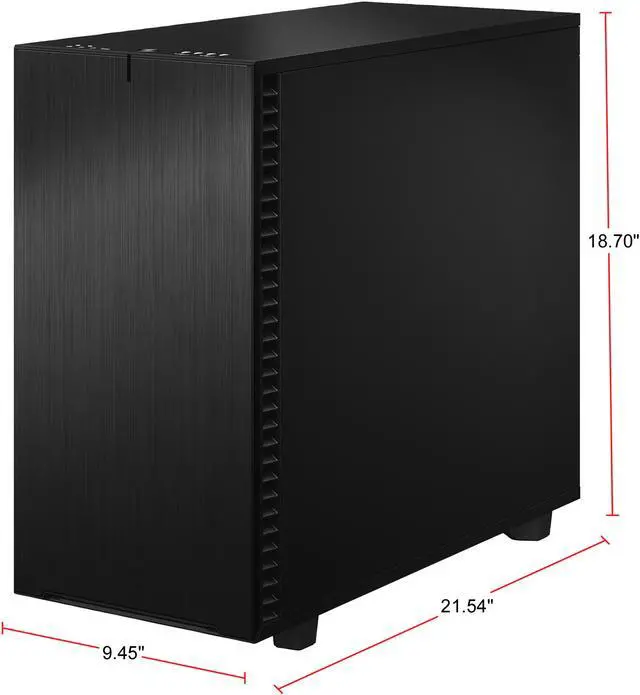 Alt view image 8 of 20 - Fractal Design Define 7 Black & White Brushed Aluminum / Steel E-ATX Silent Modular Mid Tower Computer Case