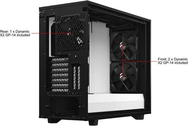 Alt view image 19 of 20 - Fractal Design Define 7 Black & White Brushed Aluminum / Steel E-ATX Silent Modular Mid Tower Computer Case