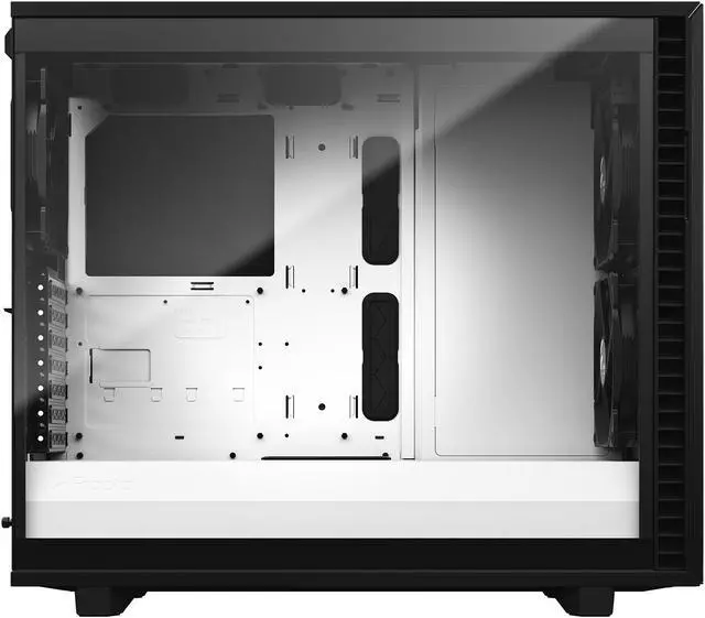 Alt view image 9 of 20 - Fractal Design Define 7 Black & White Brushed Aluminum / Steel E-ATX Silent Modular Tempered Glass Window Mid Tower Computer Case