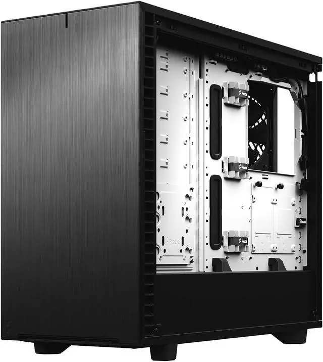 Alt view image 6 of 20 - Fractal Design Define 7 Black & White Brushed Aluminum / Steel E-ATX Silent Modular Tempered Glass Window Mid Tower Computer Case
