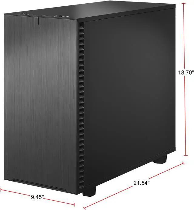 Alt view image 8 of 20 - Fractal Design Define 7 Gray Brushed Aluminum/Steel E-ATX Silent Modular Tempered Glass Window Mid Tower Computer Case