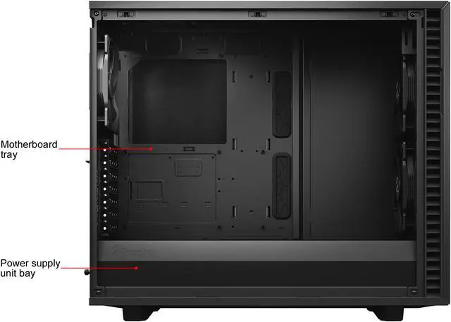 Alt view image 13 of 20 - Fractal Design Define 7 Gray Brushed Aluminum/Steel E-ATX Silent Modular Tempered Glass Window Mid Tower Computer Case