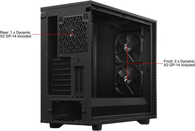 Alt view image 18 of 20 - Fractal Design Define 7 Gray Brushed Aluminum/Steel E-ATX Silent Modular Tempered Glass Window Mid Tower Computer Case