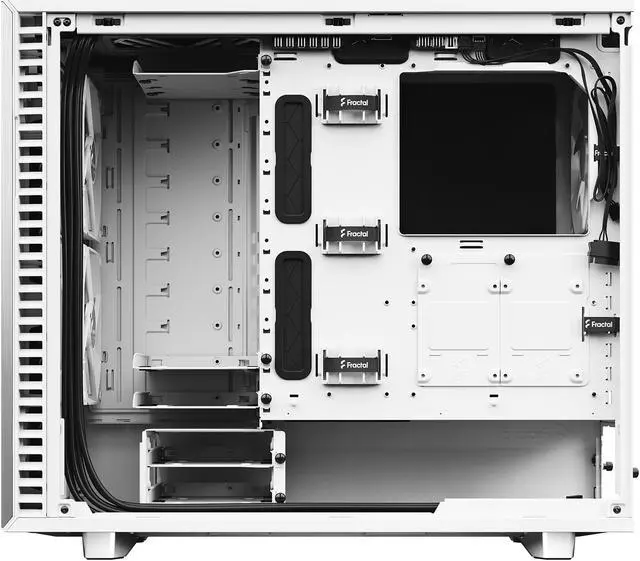 Alt view image 13 of 20 - Fractal Design Define 7 White Brushed Aluminum/Steel E-ATX Silent Modular Mid Tower Computer Case