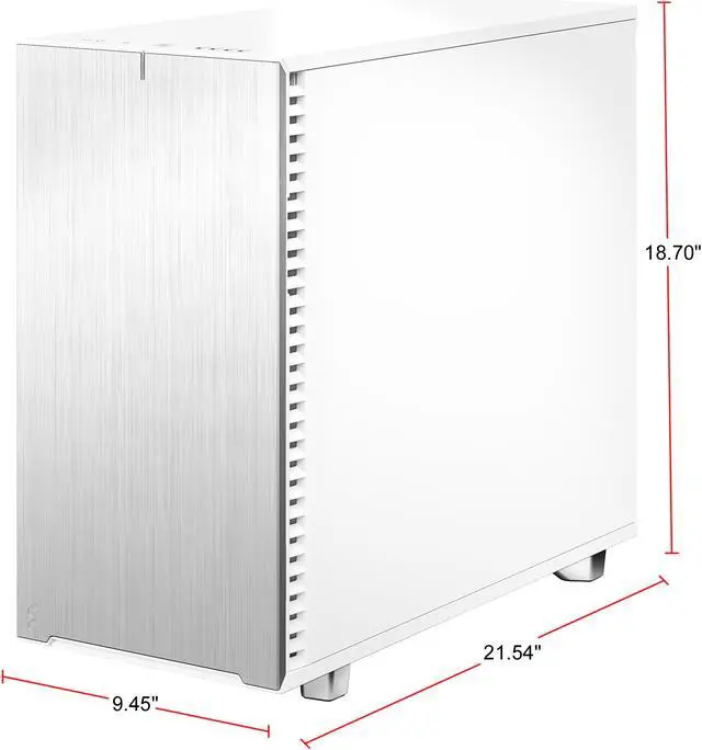 Alt view image 8 of 20 - Fractal Design Define 7 White Brushed Aluminum/Steel E-ATX Silent Modular Mid Tower Computer Case