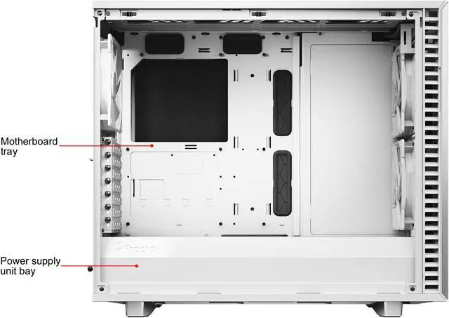 Alt view image 10 of 20 - Fractal Design Define 7 White Brushed Aluminum/Steel E-ATX Silent Modular Mid Tower Computer Case