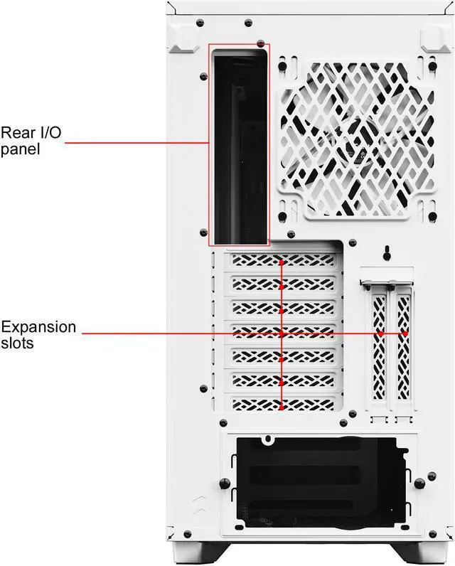 Alt view image 20 of 20 - Fractal Design Define 7 White Brushed Aluminum/Steel E-ATX Silent Modular Mid Tower Computer Case