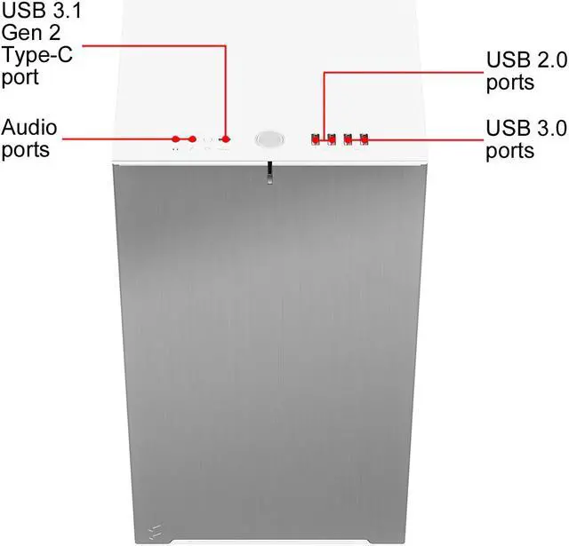 Alt view image 3 of 20 - Fractal Design Define 7 White Brushed Aluminum/Steel E-ATX Silent Modular Mid Tower Computer Case