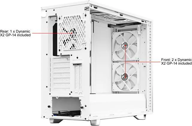 Alt view image 19 of 20 - Fractal Design Define 7 White Brushed Aluminum/Steel E-ATX Silent Modular Mid Tower Computer Case