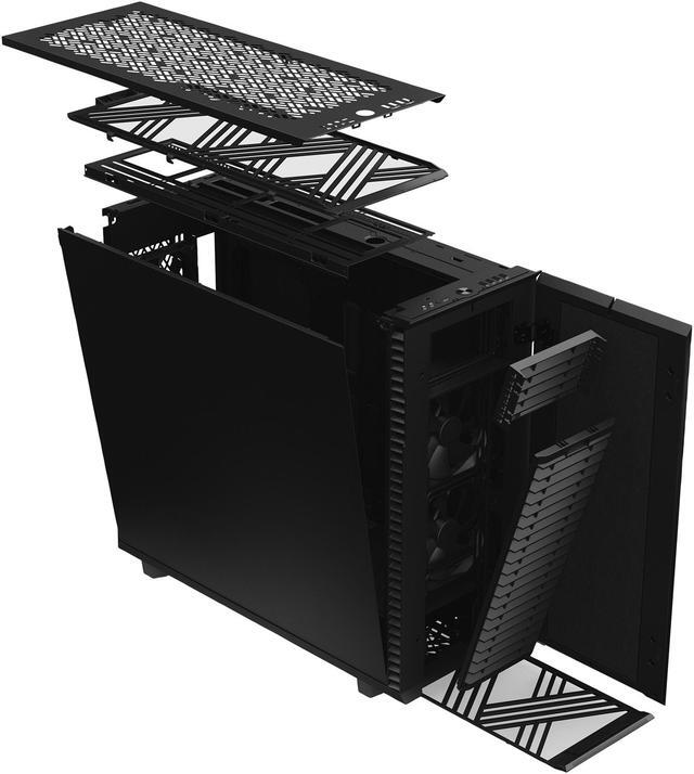 Alt view image 17 of 20 - Fractal Design Define 7 XL Black Brushed Aluminum / Steel E-ATX Silent Modular Full Tower Computer Case