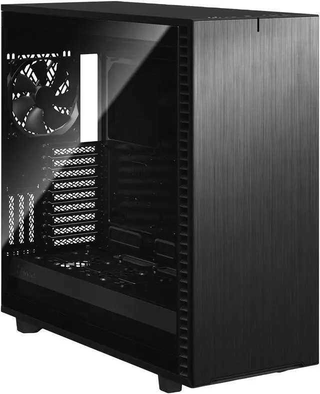 Alt view image 9 of 20 - Fractal Design Define 7 XL Black Brushed Aluminum / Steel E-ATX Silent Modular Tempered Glass Window Full Tower Computer Case