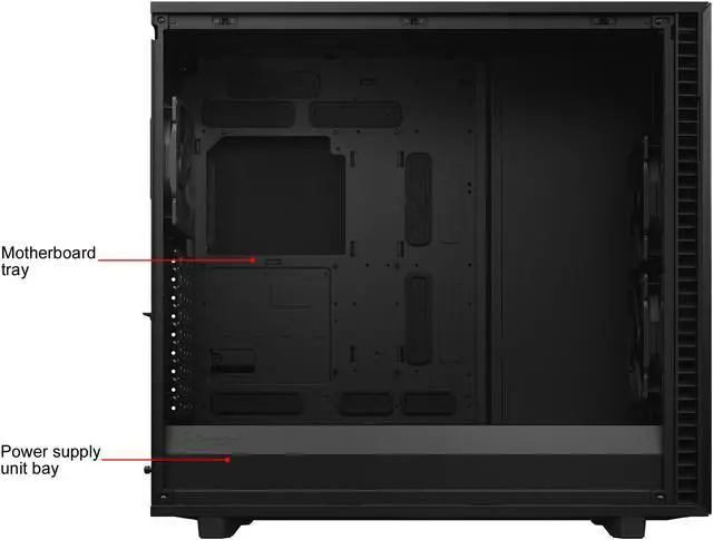 Alt view image 11 of 20 - Fractal Design Define 7 XL Black Brushed Aluminum / Steel E-ATX Silent Modular Tempered Glass Window Full Tower Computer Case