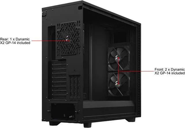 Alt view image 19 of 20 - Fractal Design Define 7 XL Black Brushed Aluminum / Steel E-ATX Silent Modular Tempered Glass Window Full Tower Computer Case