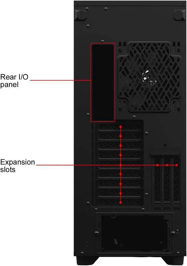 Alt view image 20 of 20 - Fractal Design Define 7 XL Black Brushed Aluminum / Steel E-ATX Silent Modular Tempered Glass Window Full Tower Computer Case