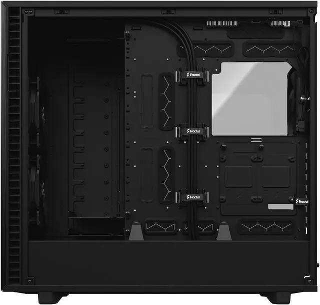 Alt view image 15 of 20 - Fractal Design Define 7 XL Black Brushed Aluminum / Steel E-ATX Silent Modular Dark Tinted Tempered Glass Window Full Tower Computer Case