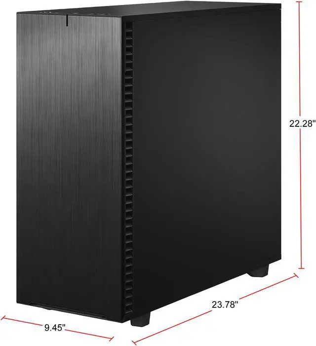 Alt view image 8 of 20 - Fractal Design Define 7 XL Black Brushed Aluminum / Steel E-ATX Silent Modular Dark Tinted Tempered Glass Window Full Tower Computer Case