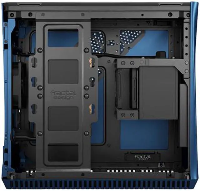 Alt view image 7 of 20 - Fractal Design Era ITX Cobalt Anodized Aluminum/Steel Mini-ITX Compact Modular Small Form Factor Computer Case with Dark Tint Tempered Glass Top Panel