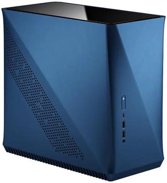 Alt view image 14 of 20 - Fractal Design Era ITX Cobalt Anodized Aluminum/Steel Mini-ITX Compact Modular Small Form Factor Computer Case with Dark Tint Tempered Glass Top Panel