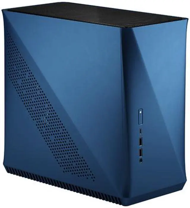 Alt view image 13 of 20 - Fractal Design Era ITX Cobalt Anodized Aluminum/Steel Mini-ITX Compact Modular Small Form Factor Computer Case with Dark Tint Tempered Glass Top Panel