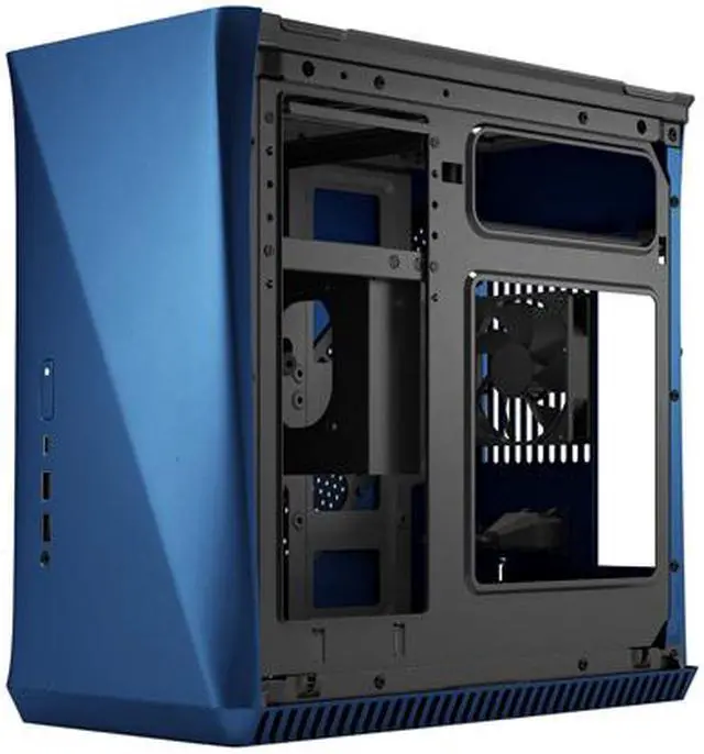 Alt view image 6 of 20 - Fractal Design Era ITX Cobalt Anodized Aluminum/Steel Mini-ITX Compact Modular Small Form Factor Computer Case with Dark Tint Tempered Glass Top Panel