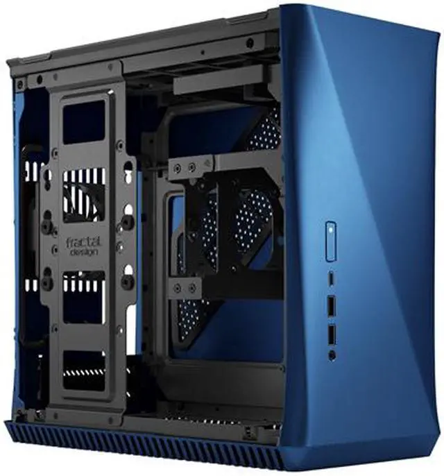 Alt view image 2 of 20 - Fractal Design Era ITX Cobalt Anodized Aluminum/Steel Mini-ITX Compact Modular Small Form Factor Computer Case with Dark Tint Tempered Glass Top Panel