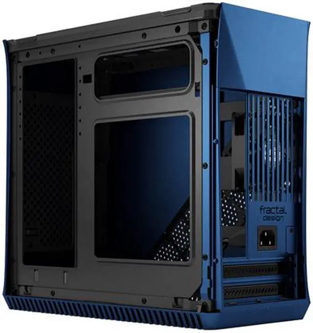 Alt view image 19 of 20 - Fractal Design Era ITX Cobalt Anodized Aluminum/Steel Mini-ITX Compact Modular Small Form Factor Computer Case with Dark Tint Tempered Glass Top Panel