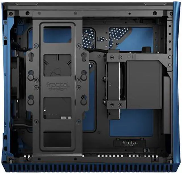 Alt view image 12 of 20 - Fractal Design Era ITX Cobalt Anodized Aluminum/Steel Mini-ITX Compact Modular Small Form Factor Computer Case with Dark Tint Tempered Glass Top Panel