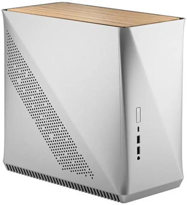 Alt view image 14 of 20 - Fractal Design Era ITX Silver Anodized Aluminum/Steel Mini-ITX Compact Modular Small Form Factor Computer Case with White Oak Top Panel