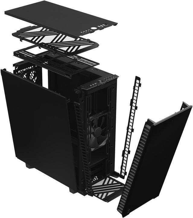 Alt view image 16 of 20 - Fractal Design Define 7 Compact Black Brushed Aluminum/Steel ATX Compact Silent Mid Tower Computer Case