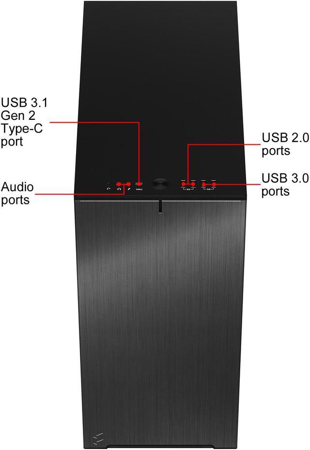 Alt view image 5 of 20 - Fractal Design Define 7 Compact Black Brushed Aluminum/Steel ATX Compact Silent Mid Tower Computer Case