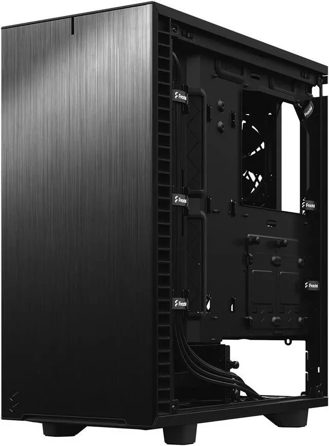 Alt view image 7 of 20 - Fractal Design Define 7 Compact Black Brushed Aluminum/Steel ATX Compact Silent Dark Tinted Tempered Glass Window Mid Tower Computer Case