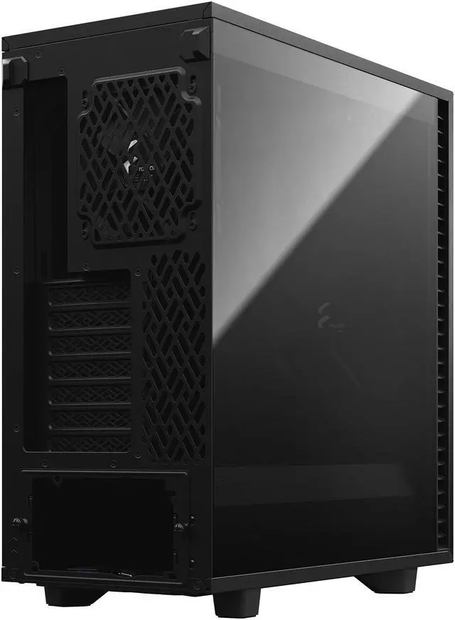 Alt view image 17 of 20 - Fractal Design Define 7 Compact Black Brushed Aluminum/Steel ATX Compact Silent Dark Tinted Tempered Glass Window Mid Tower Computer Case