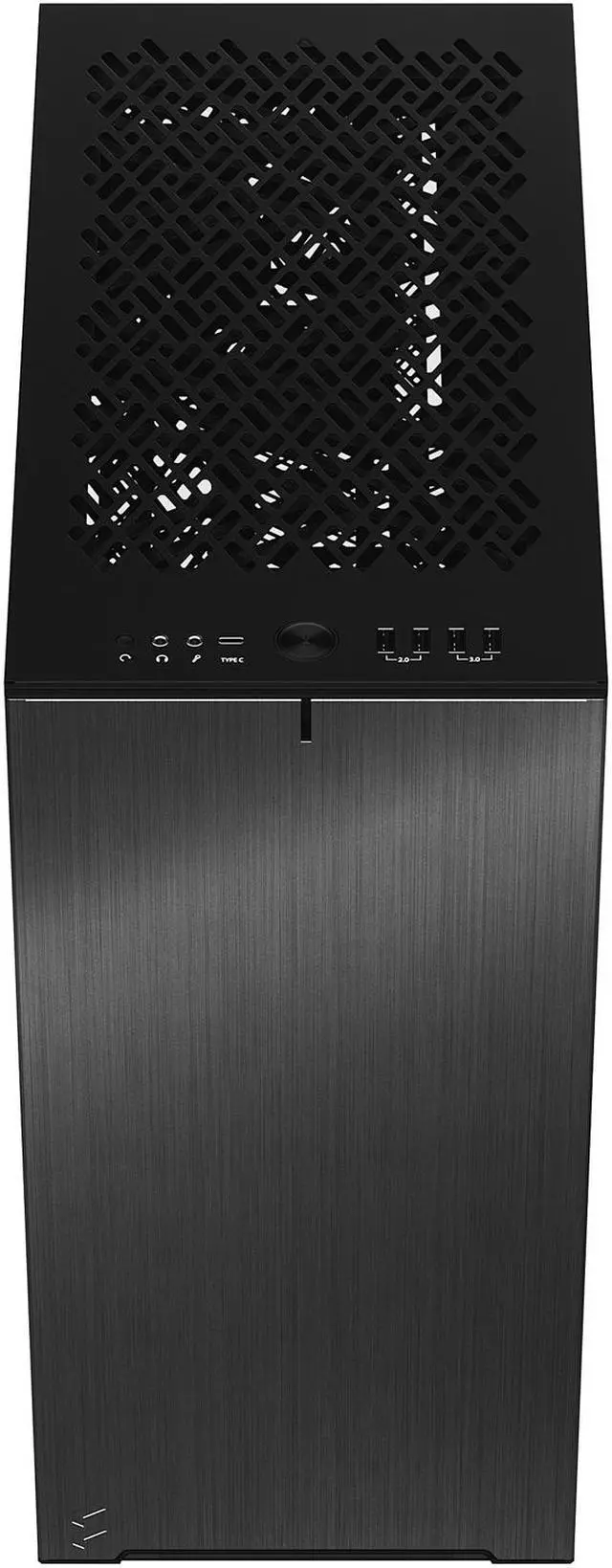 Alt view image 3 of 20 - Fractal Design Define 7 Compact Black Brushed Aluminum/Steel ATX Compact Silent Dark Tinted Tempered Glass Window Mid Tower Computer Case