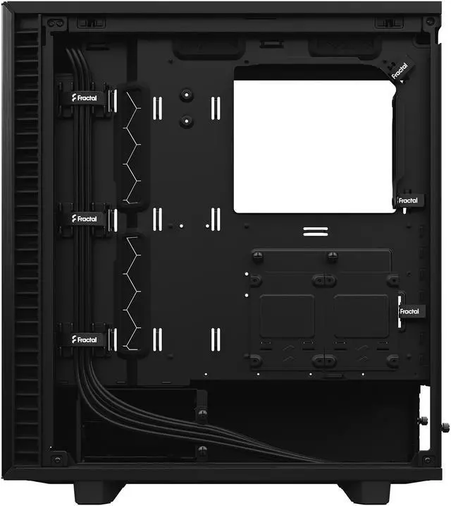 Alt view image 11 of 20 - Fractal Design Define 7 Compact Black Brushed Aluminum/Steel ATX Compact Silent Tempered Glass Window Mid Tower Computer Case