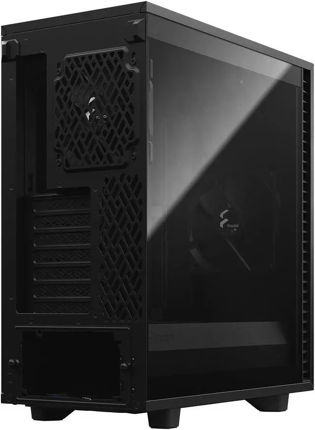 Alt view image 17 of 20 - Fractal Design Define 7 Compact Black Brushed Aluminum/Steel ATX Compact Silent Tempered Glass Window Mid Tower Computer Case