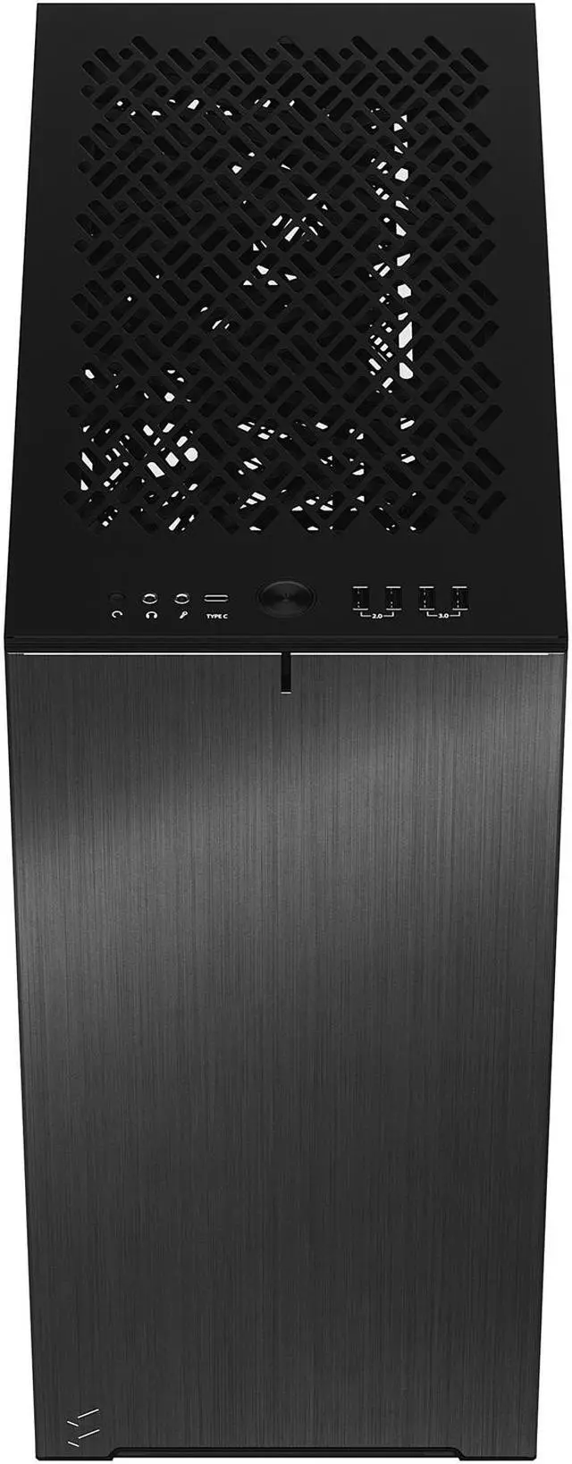 Alt view image 3 of 20 - Fractal Design Define 7 Compact Black Brushed Aluminum/Steel ATX Compact Silent Tempered Glass Window Mid Tower Computer Case