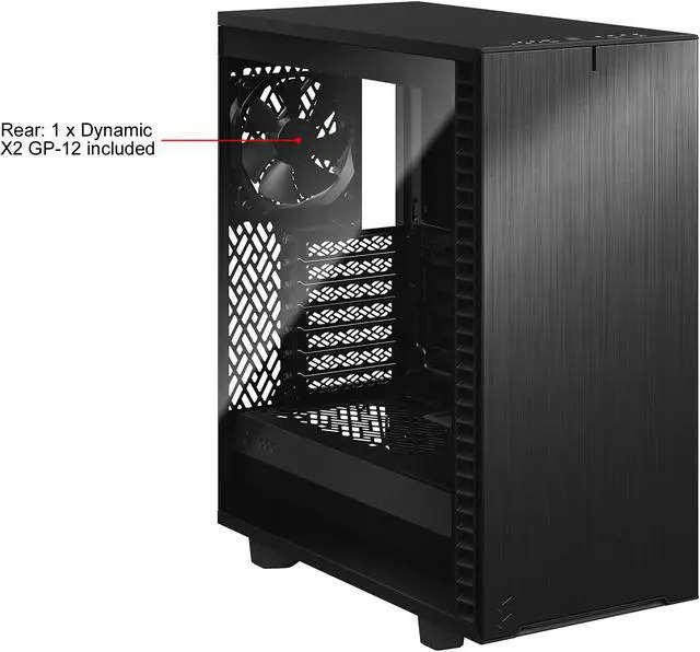 Alt view image 12 of 20 - Fractal Design Define 7 Compact Black Brushed Aluminum/Steel ATX Compact Silent Tempered Glass Window Mid Tower Computer Case