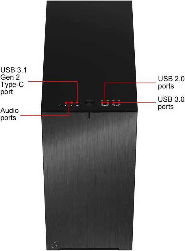Alt view image 4 of 20 - Fractal Design Define 7 Compact Black Brushed Aluminum/Steel ATX Compact Silent Tempered Glass Window Mid Tower Computer Case