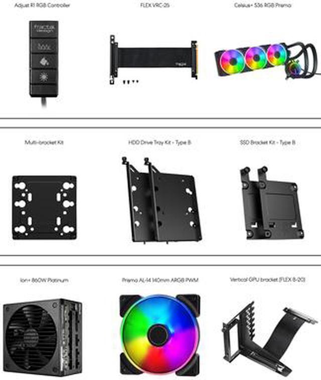 Alt view image 19 of 19 - Fractal Design Meshify 2 Black ATX Flexible Mid Tower Computer Case