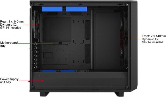 Alt view image 5 of 19 - Fractal Design Meshify 2 Black ATX Flexible Mid Tower Computer Case