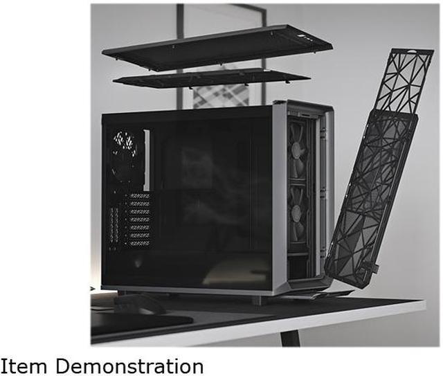 Alt view image 10 of 20 - Fractal Design Meshify 2 Black ATX Flexible Light Tinted Tempered Glass Window Mid Tower Computer Case