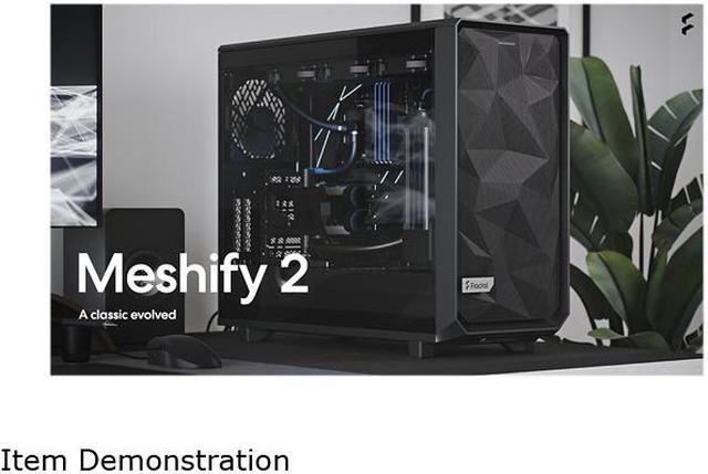 Alt view image 16 of 20 - Fractal Design Meshify 2 Black ATX Flexible Light Tinted Tempered Glass Window Mid Tower Computer Case
