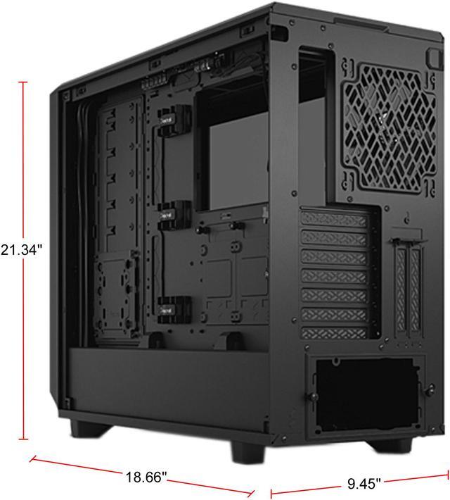 Alt view image 8 of 20 - Fractal Design Meshify 2 Black ATX Flexible Light Tinted Tempered Glass Window Mid Tower Computer Case