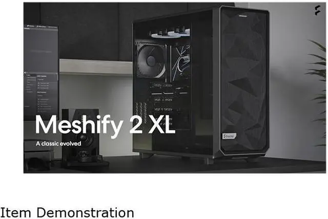 Alt view image 10 of 16 - Fractal Design Meshify 2 XL Black ATX Flexible Dark Tinted Tempered Glass Window Full Tower Computer Case