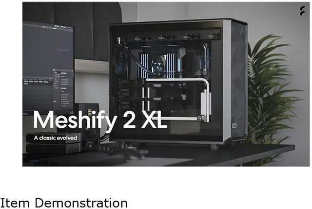 Alt view image 12 of 15 - Fractal Design Meshify 2 XL Black ATX Flexible Light Tinted Tempered Glass Window Full Tower Computer Case